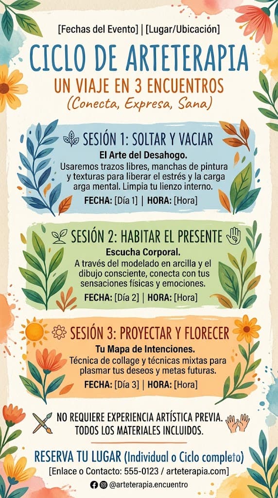 Flyer: Taller de arteterapia