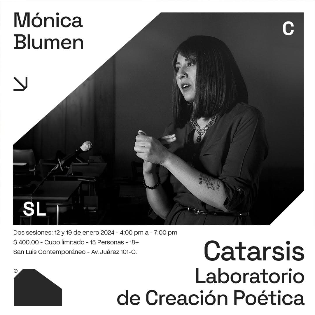 Flyer: Catarsis: Laboratorio de creación poética + agua de rancho