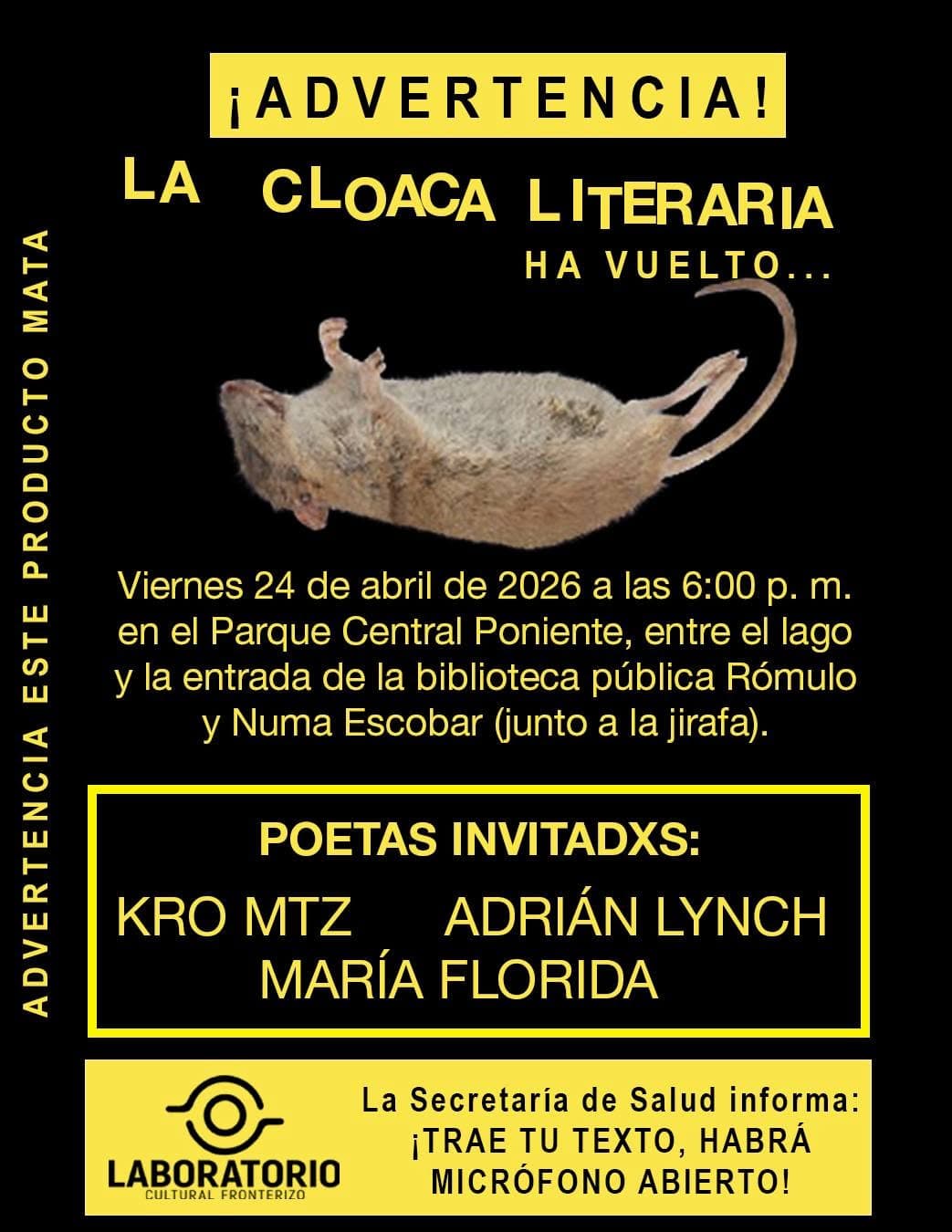 Flyer: La Cloaca Literaria I
